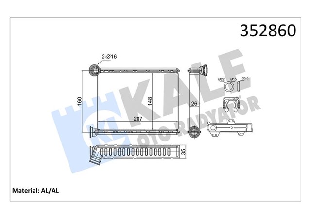 KALORIFER RADYATORU RENAULT MEGANE IV - KADJAR - TALISMAN