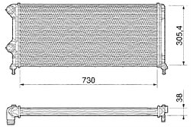 RADYATOR DOBLO 1.9 JTD - 1.3MTJ MEK AC KLIMASIZ 700X310X42 - 46807378
