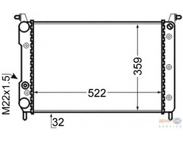 RADYATOR PALIO 1.2 - 1.4 522X359X32