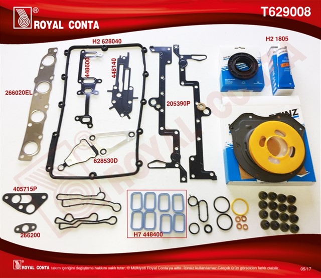 MOTOR TAKIM CONTA REINZ KEC. SUBP.LASTIK SKC SIZ TRANSIT V348 11 14 V363 14 RANGER 12 2.2TDCI 155PS EURO5 A.CEKER