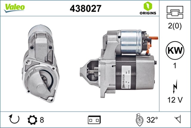 MARS MOTORU 12V 1.0KW 8 DIS MERCEDES W168 W169 W245 W414