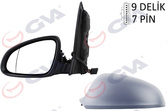 DIS DIKIZ AYNASI SOL ASTRA J 09 ELEKTRIKLI ISITMALI KATLANIR ASTARLI ASFERIK 7 FIS VM - 973EBAL