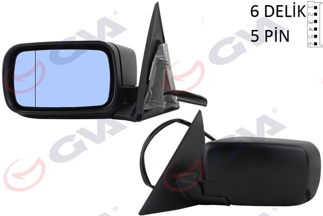 DIS DIKIZ AYNASI SOL 3 E46 98 ELEKTRIKLI ISITMALI ASTARLI ASFERIK