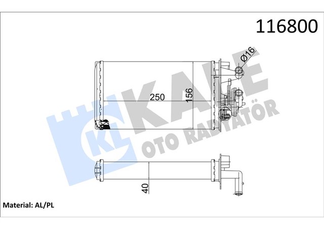 KALORIFER RADYATORU TMPR 1.6 - 2.0 MUSLUKSUZ 2 SIRA AL PL SISTEM