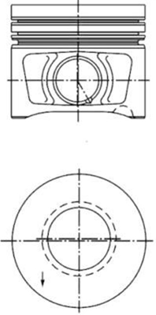 PISTON+SEGMAN STD [26 Ø - 81 MM] GOLF5 - JETTA - PASSAT - A3 - A4 BKP - BKD - BRE 2.0 TDI 04 - 10