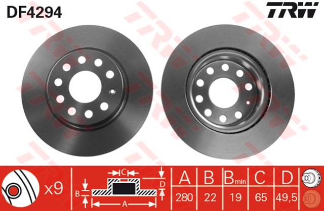 FREN DISKI ON [TAKIM] GOLF5 - GOLF6 - JETTA - A3 - LEON 04 - 13