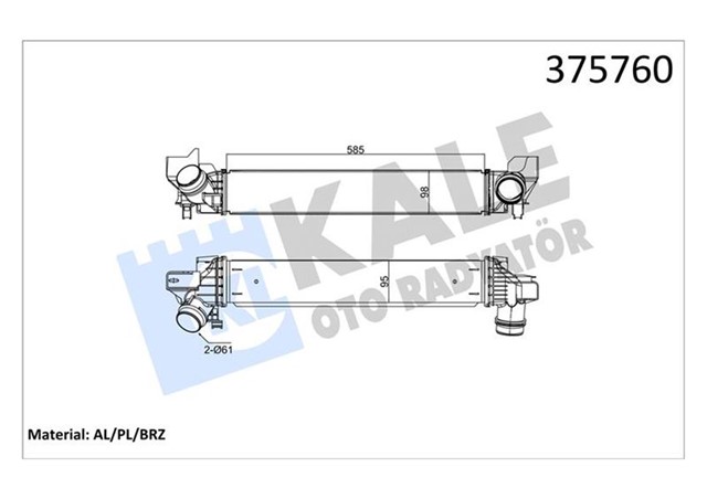 TURBO RADYATORU B38 BMW F40 F44 F45 F46 F48 F39 MINI B36 B38 F54 F55 F56 F57 F60