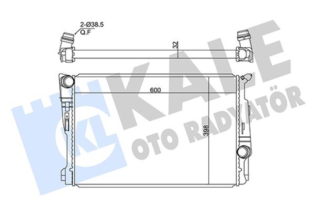 RADYATOR BMW X3 F25 18D 20DX 10 MT BRAZING 600X398X32 SU RADYATORU
