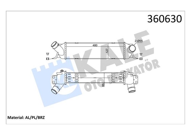 INTERCOOLER HYUNDAI H - 1 2.5CRDI 07 STAREX 2.5TCI 07 AT - MT BRAZING 85MM TURBO RADYATORU