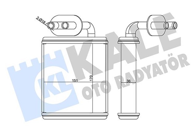 KALORIFER ISUZU NPR66 SAMPIYON 4HF1 BORULU BRAZING AL - AL 170X151X36 KALORIFER RADYATORU