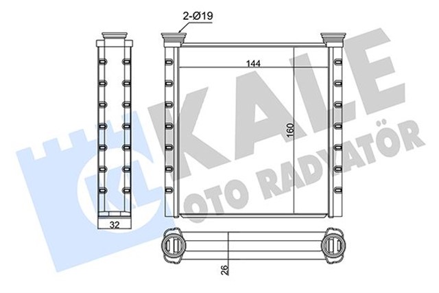 KALORIFER CHEVROLET ONIX - PRISMA - SPIN BRAZING AL - AL 144X160X26 KALORIFER RADYATORU