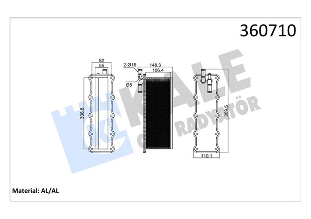 INTERCOOLER AUDI A3 1.4TFSI - SEAT IBIZA - LEON SKODA FABIA - OCTAVIA - VOLKSWAGEN POLO - JETTA 1.2TSI CJZA - G OLF VI - VII - PASSAT - TIGUAN 1.4TSI 15 20 CHPA CPTA PLAKA TIPI BRAZING AL - AL 55MM TURBO RADYATORU