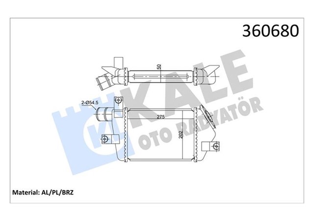 INTERCOOLER MITSUBISHI L200 - TRITON 2.5DI - D 05 15 - PAJERO SPORT III 2.5DI - D 4WD 08 AT - MT BRAZING 5 0MM TURBO RADYATORU