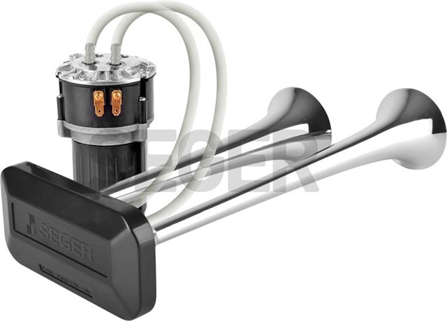 KOMPROSORLU IKI BORULU FALA FALA KORNA 12V