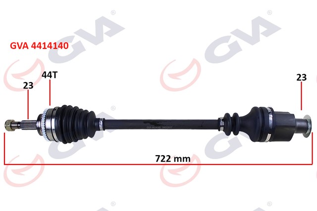 KOMPLE AKS SAG CLIO 2 - KANGOO 2 1.5 DCI 02 ABS LI 724MM 44DIS KALIN FREZE