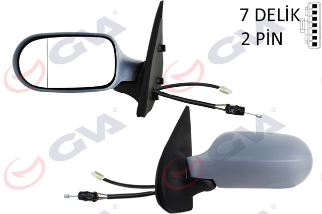 DIS DIKIZ AYNASI SOL PALIO 03 ALBEA 05 MEKANIK ASTARLI ASFERIK SENSORLU ASFERIK 2 FIS VM - 6155SAL