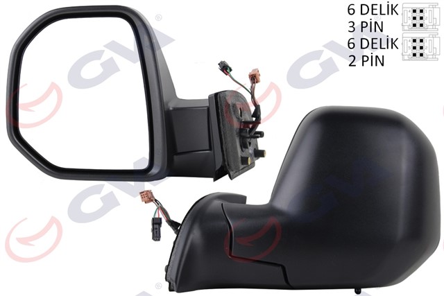 DIS DIKIZ AYNASI SOL BERLINGO - PARTNER 08 ELEKTRIKLI ISITMALI SENSORLU KONVEKS VM - 6118EHL