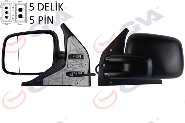 DIS DIKIZ AYNASI SOL TRANSPORTER T4 96 ELEKTRIKLI ISITMALI ASFERIK VM - 186EHAL