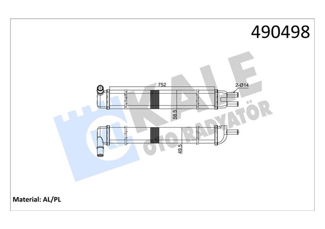 KALORIFER RADYATORU R12 TOROS 752X58X50 2 SIRA AL PL SISTEM