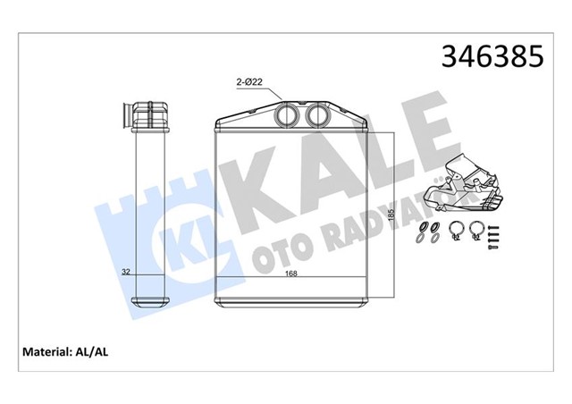 KALORIFER RADYATORU VECTRA C 02 SIGNUM 03 Z18XER 185X169