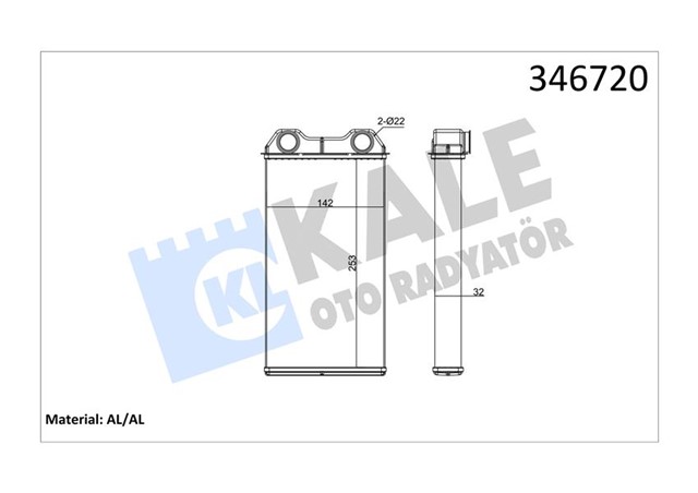 KALORIFER RADYATORU TRAFFIC II - VIVARO 06 265X149