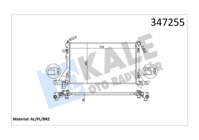 RADYATOR MASTER III - MOVANO B 2.3DCI - CDTI 10 KLIMALI 773X469X26 MM