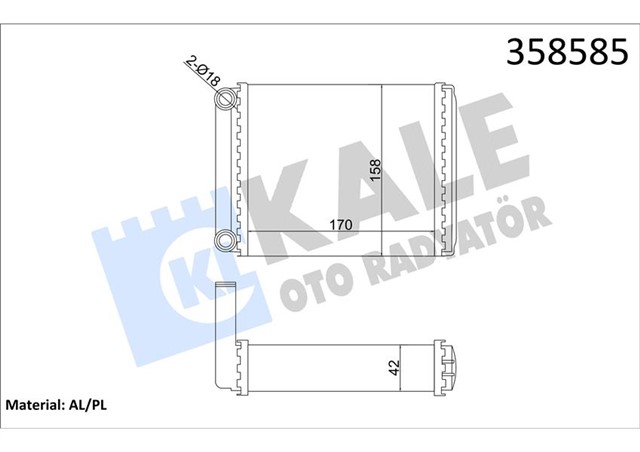 KALORIFER RADYATORU MERCEDES SPRINTER B901 B904 95 06