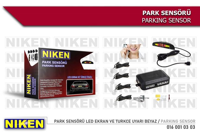 PARK SENSORU LED EKRAN VE TURKCE UYARI BEYAZ 22MM