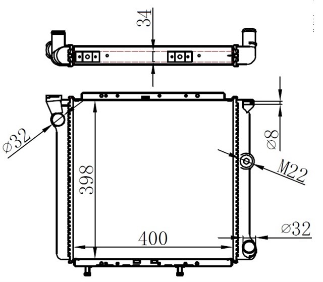 RADYATOR EXP - R9 - R11 360X370X18 ALUMINYUM