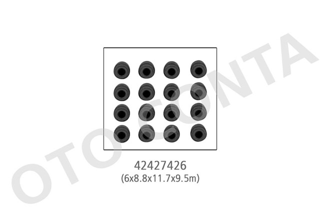 SUBAP LASTIGI VITON 16 AD 6X8.8X12.2X9.7MM CLIO II - III 1.2 16V - 1.5DCI - KNG 1.5 DCI - P106 - P206 - P307