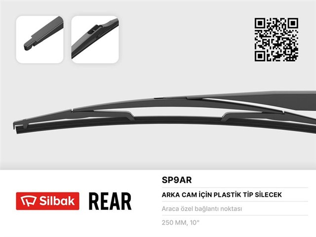 SILECEK SUPURGESI ARKA PLASTIK TIP 230MM PEUGEOT 308 II 09/13 . RENAULT MGN II 11/02 12/09 . MGN I V. SW 12/05 . OPEL ASTRA GTC H 03/05