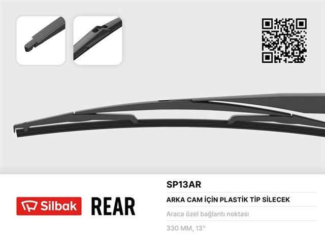 SILECEK SUPURGESI ARKA PLASTIK TIP 330MM FORD GALAXY WA6 03/06 12/14 . KUGA 12/08 11/12 . S - MAX 03/06 12/14