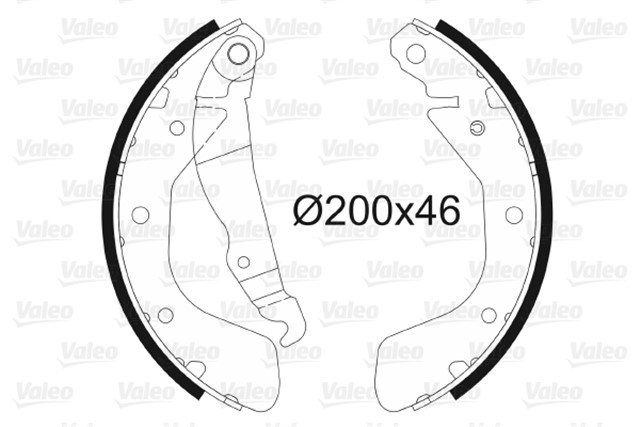 ARKA PABUC BALATA CORSA C 00 - 09 VECTRA A 93 - 95 ASTRA F 91 - 98 LACETTI 05 NUBIRA 03 200X46