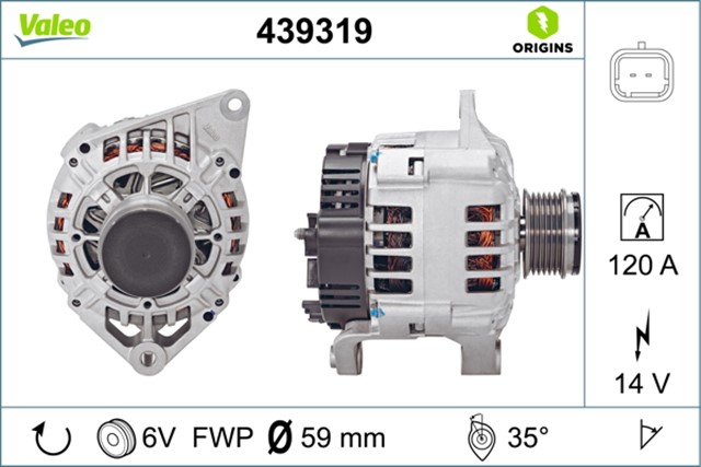 ALTERNATOR 120A MGN - LGN 97 - 01 - SCENIC I 99 - 03 1.9 DCI - DTI