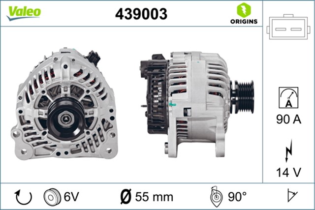 ALTERNATOR A13VI124 90A