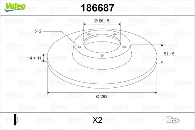 FREN DISKI ON X2 LAND ROVER FREELANDER 1.8I16V. 2.0DI 98 - 