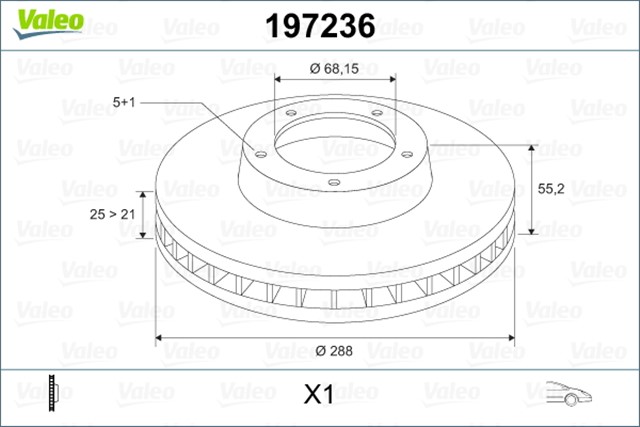 FREN DISKI ON X1 FORD GALAXY 1.9 TDI. 2.0 I. 2.3 I 00 - ; GALAXY TUM MOTORLAR 95 - 00