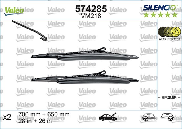 VALEO SILENCIO VM218 X2 700 680 MM PEUGEOT 307 01 04