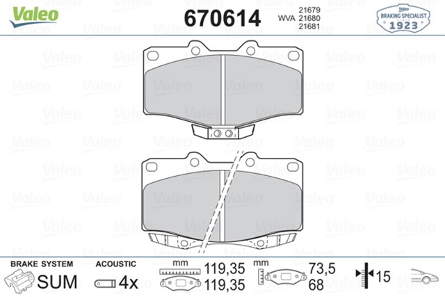ON BALATA TOYOTA RUNNER 95 - 02