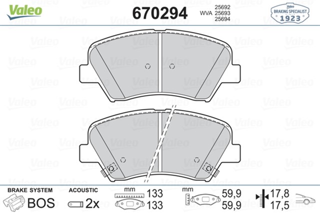 ON BALATA ELANTRA 11 - 15 VELOSTER 11