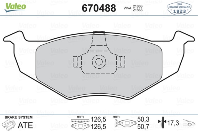 ON BALATA POLO 95 - 01 FABIA 02 - 14 CORDOBA 98 - 05 GDB1274 17.30 MM