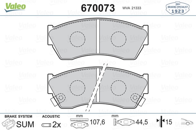ON BALATA CHEVROLET GEO METRO