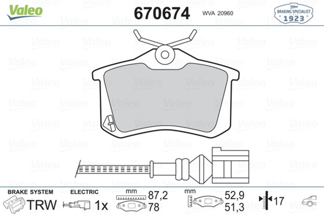 FREN BALATASI ARKA GOLF3 - 4 - 5 - JETTA - PASSAT - A3 - TOLEDO - OCTAVIA - PARTNER - TEPEE - BERLINGO - 308 - 3008 - C2 - C3 - C4 - 307 - MEGANE 98 - 