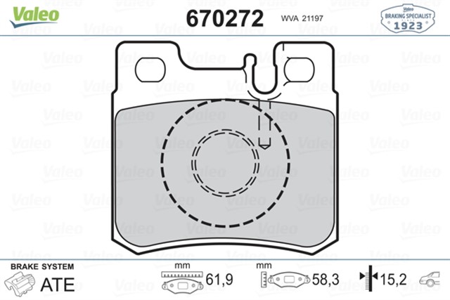 FREN BALATASI ARKA MERCEDES W201 W202 W210 W124 R170