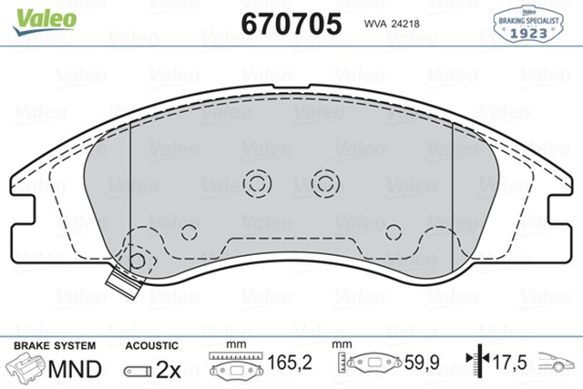 ON BALATA KIA CERATO II/SPECTRA FE22/FE24 1.6 - 1.8 - 2.0 - 1.5CRDI 08