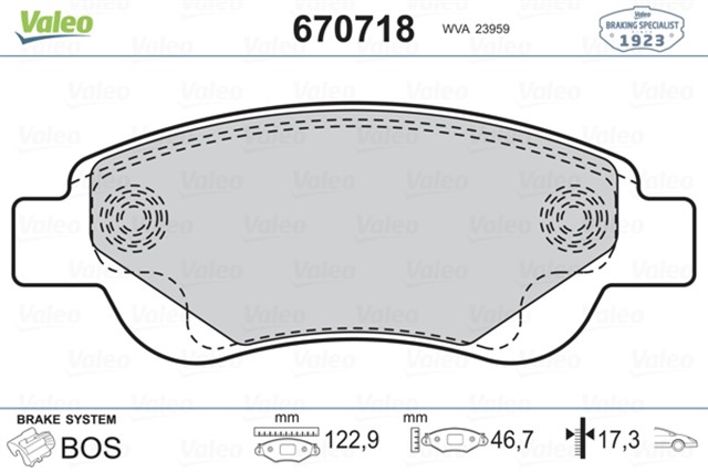 ON BALATA P107 06/05 P108 14 C1 1.0 1.4HDI 6.05 1.0 1.2VTI 14 TOYOTA AYGO 1.0 1.4 HDI 7.05