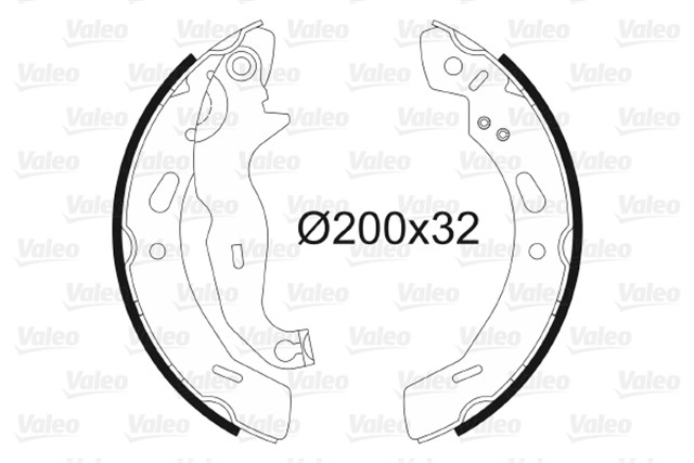 ARKA PABUC BALATA FIESTA VI 1.25 - 1.4 - 1.6TDCI 08 MAZDA 2 1.3 1.4 1.5 1.6MZR 08 200X32