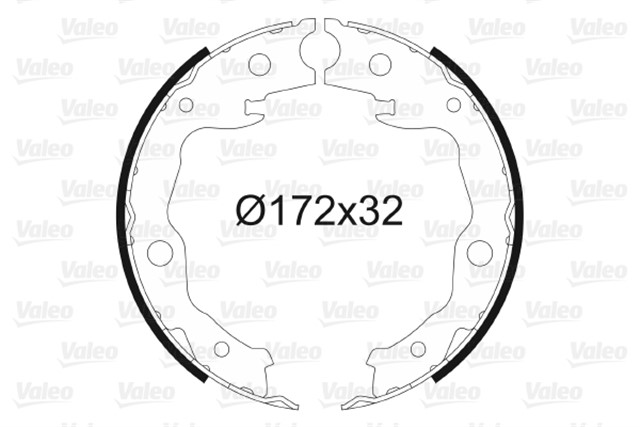 PABUCLU FREN BALATASI ARKA RENAULT KOLEOS I 08 NISSAN X - TRAIL II T31 07 13 QASHQAI 07 13 PULSAR 14 JUKE 10 TOYOTA YARIS 20 RAV 4 III 06 RAV 4 IV 12 172X32 MM