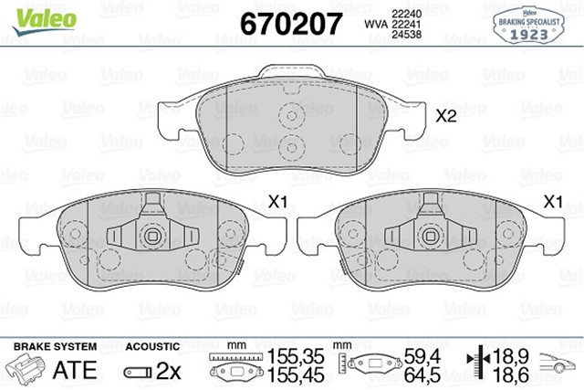 ON BALATA FIAT 500X 15 JEEP RENEGADE SUV 14