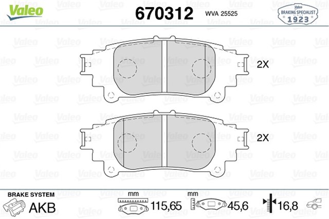 ARKA DISK FREN BALATASI LEXUS GS 200T 2.0 09/15 - 09/17